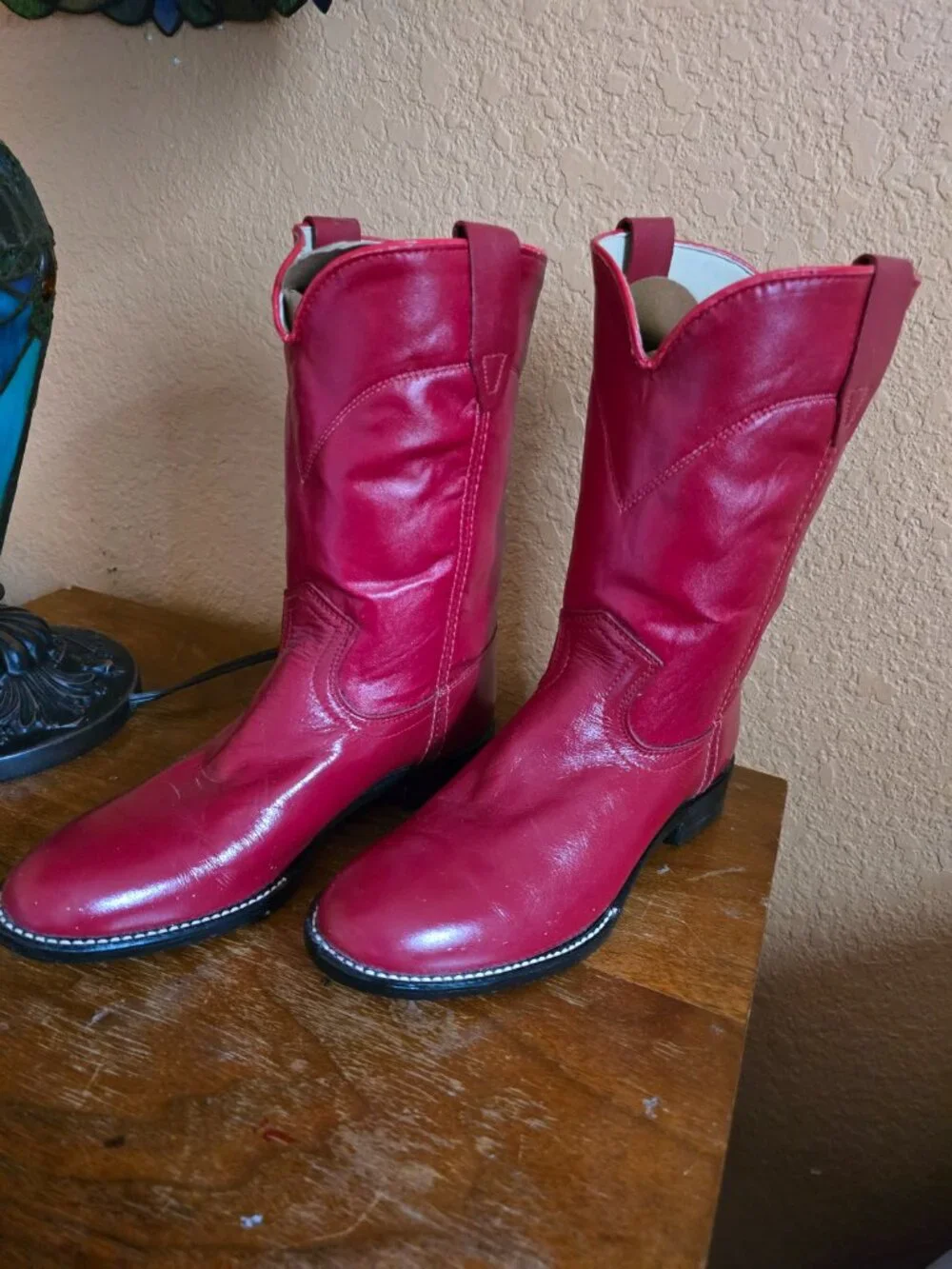 Red Roper Boots Size 3.5 D - Picture 3 of 8